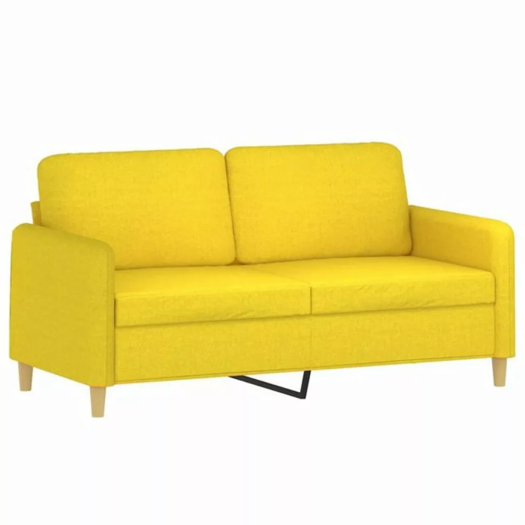 vidaXL Sofa 2-Sitzer-Sofa Hellgelb 140 cm Stoff günstig online kaufen