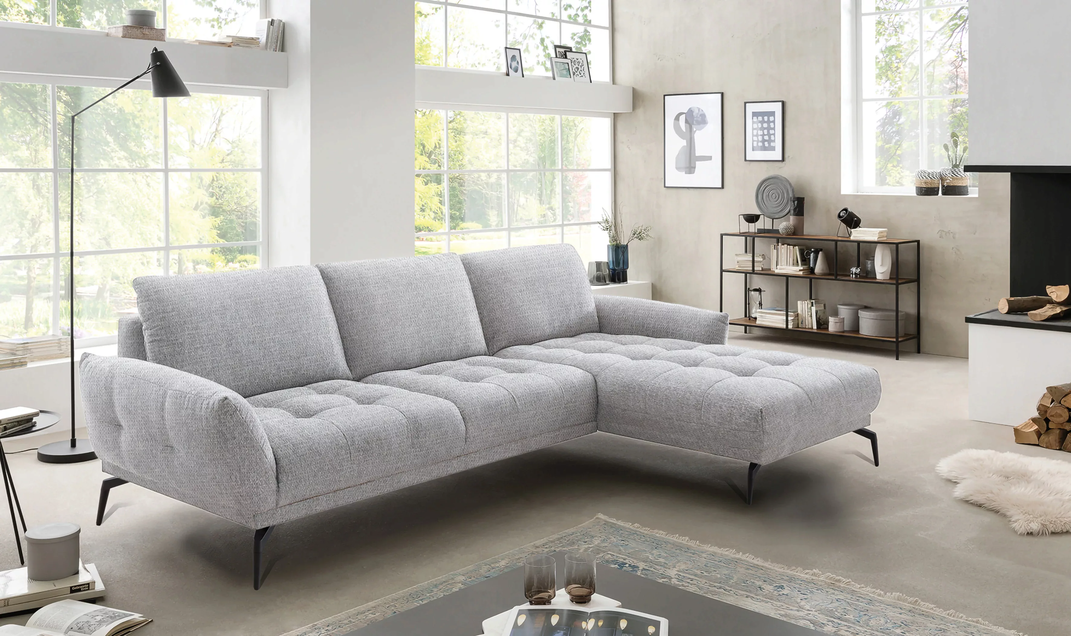 exxpo - sofa fashion Ecksofa "NICEA erstklassiger Sitzkomfort, L-Form, bode günstig online kaufen