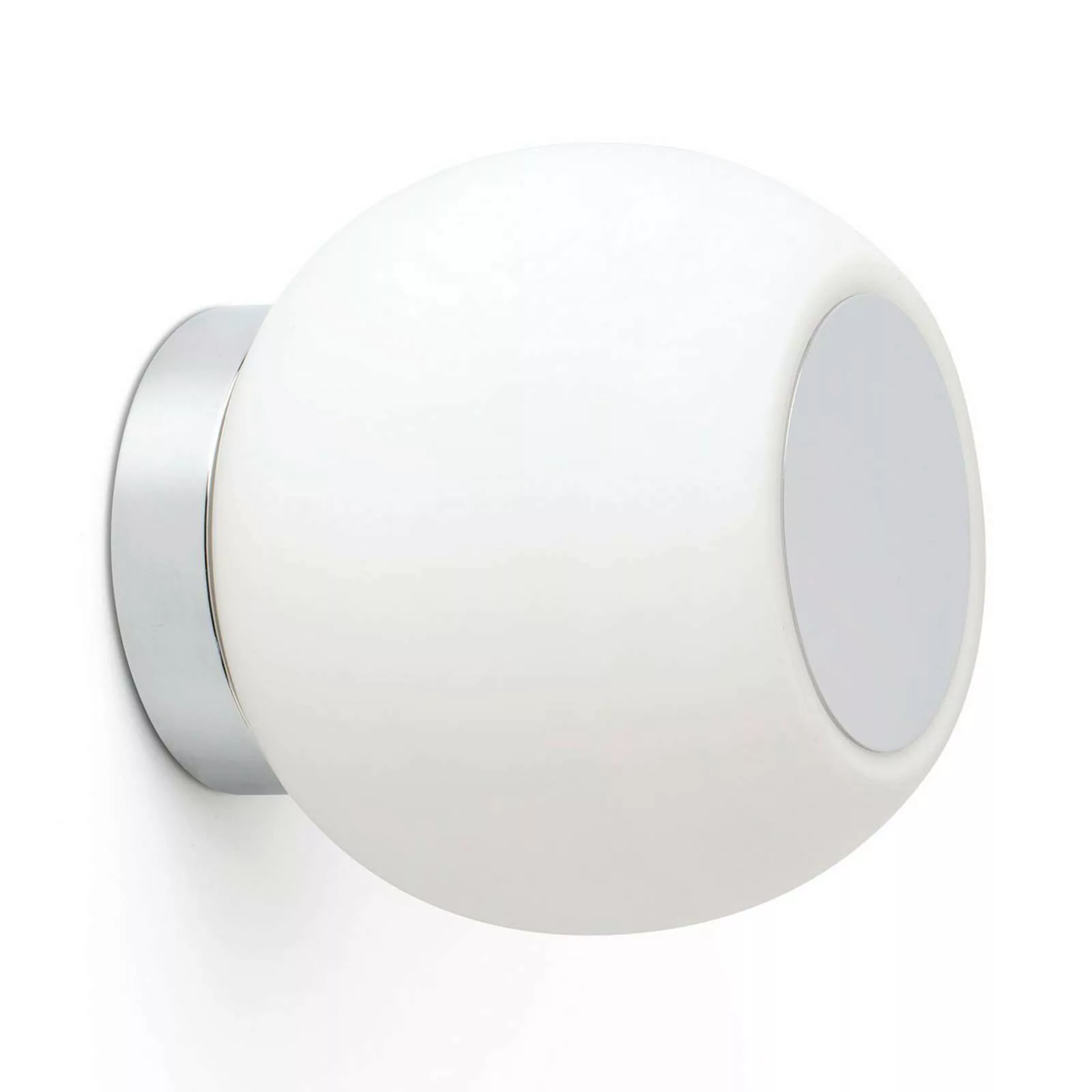 LED-Wandlampe Moy in Chrom mit Glasschirm günstig online kaufen