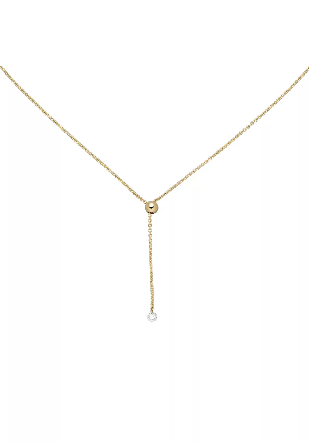 JOBO Collier, 750 Gold mit 1 Diamant 45 cm günstig online kaufen