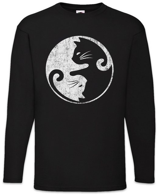 Urban Backwoods Langarmshirt Cats Yin & Yang Langarm T-Shirt Cat Katze Katz günstig online kaufen