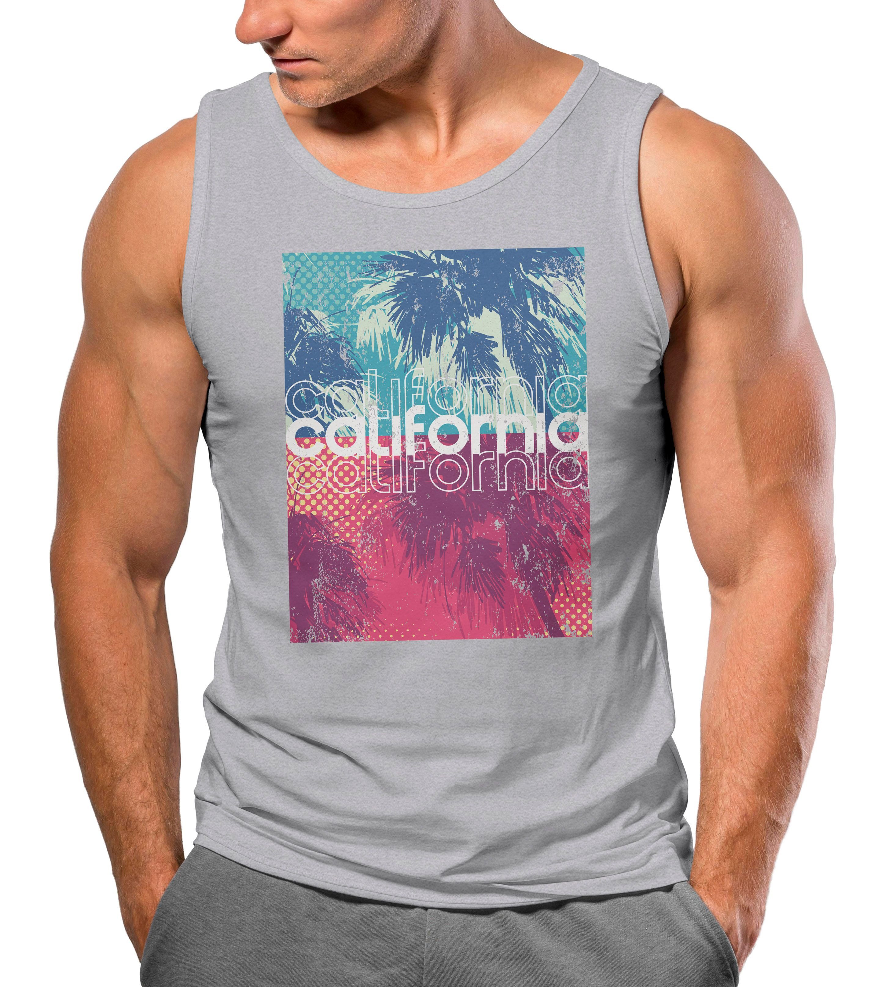 Neverless Tanktop Herren Tank-Top California Palmen günstig online kaufen