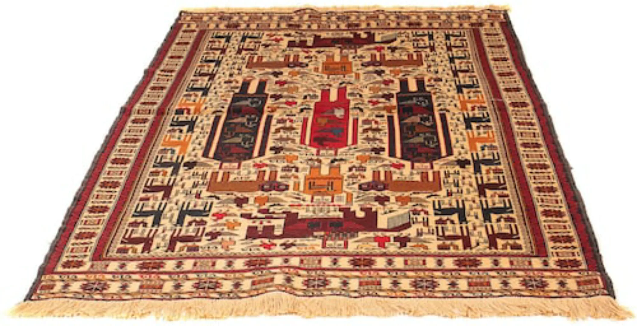 morgenland Wollteppich »Kelim - Oriental - 197 x 129 cm - hellbraun«, recht günstig online kaufen