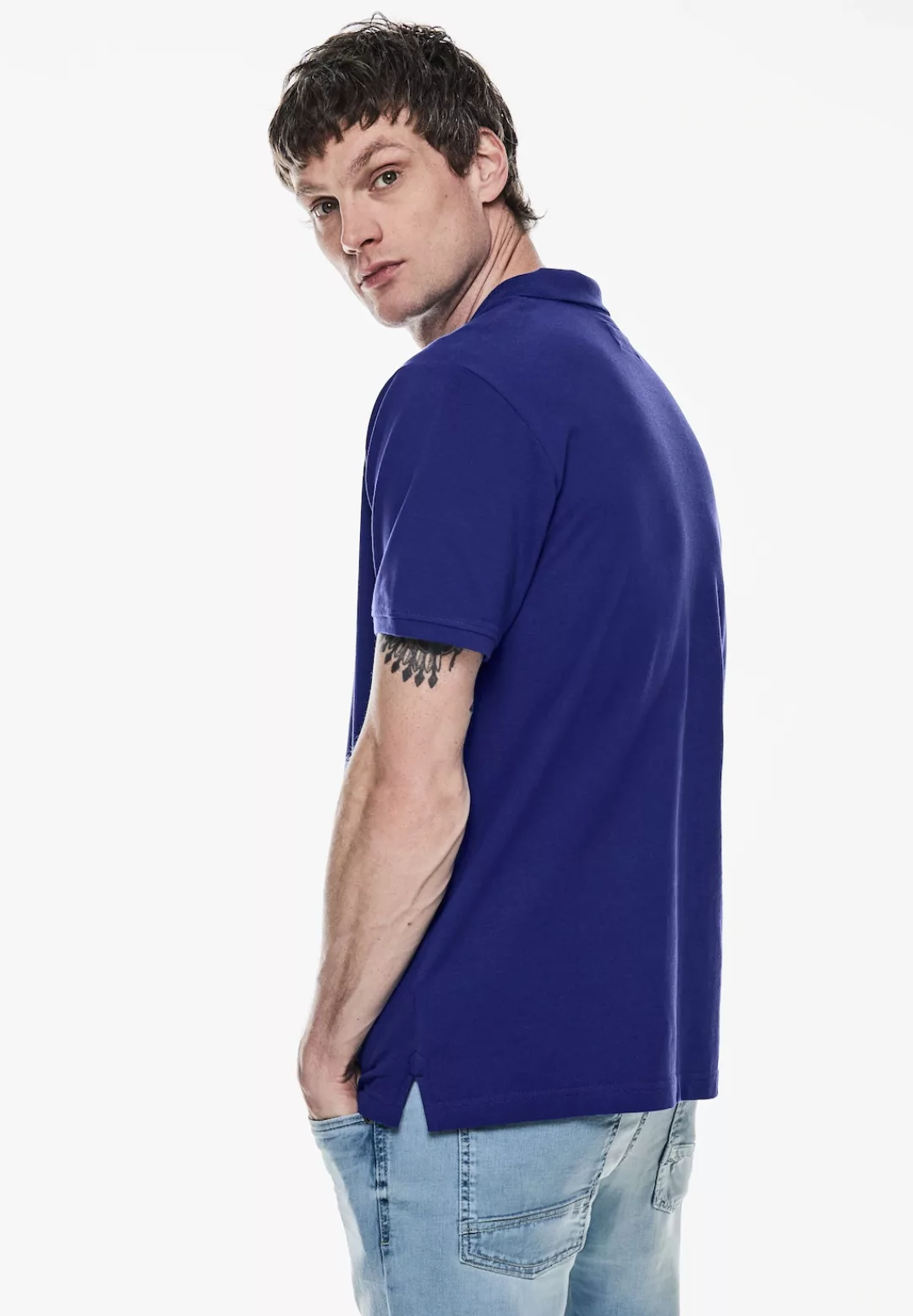 STREET ONE MEN Poloshirt, in Unifarbe günstig online kaufen