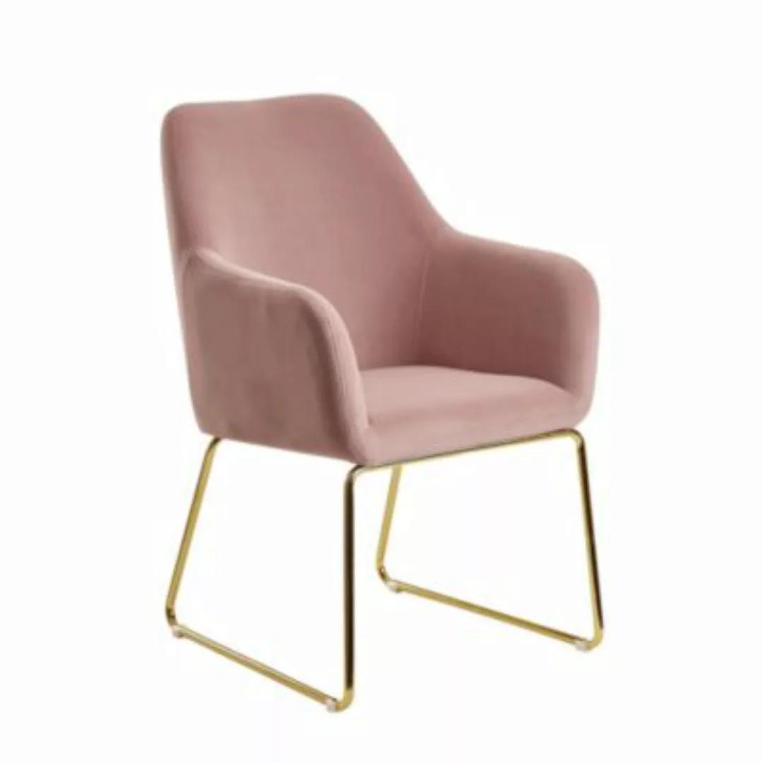 FineBuy Esszimmerstuhl 40 x 42 cm Sitzfläche rosa günstig online kaufen