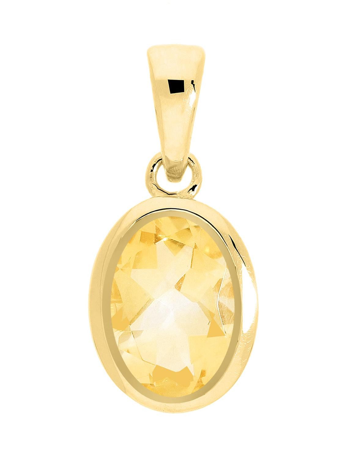 My Gold Kettenanhänger Damen Citrin Anhänger günstig online kaufen