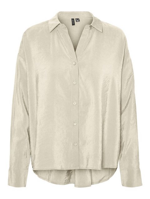 Vero Moda Blusenshirt Legere Hemdbluse Oversized Shirt Seidig VMQUEENY 6934 günstig online kaufen