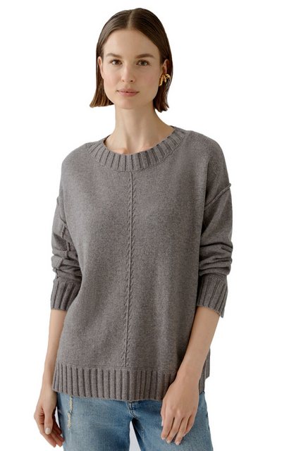 Oui Strickpullover Oui Damen Strickpullover smoky taupe 38 (1-tlg) günstig online kaufen