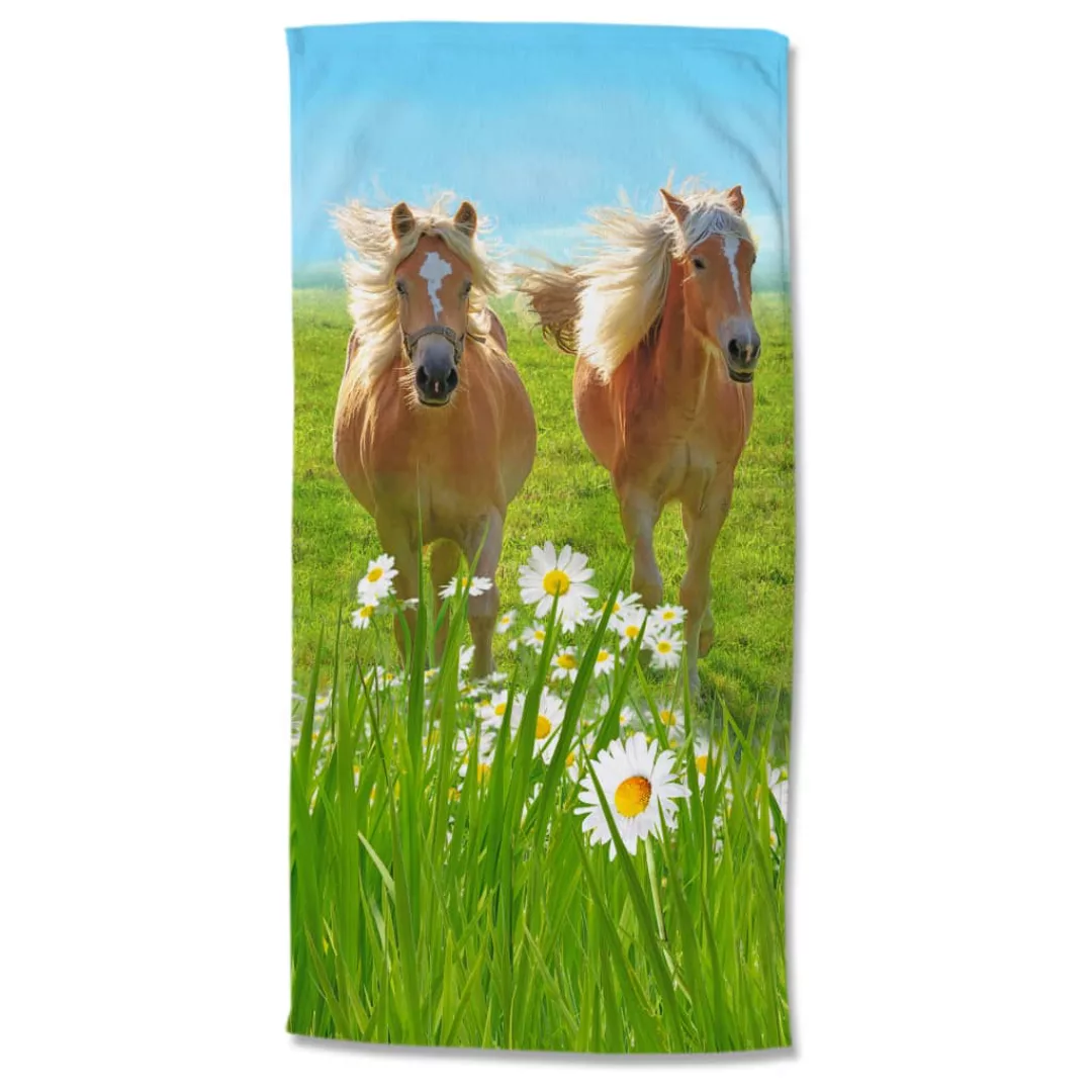 Good Morning Strandtuch Horses 75x150 Cm Mehrfarbig günstig online kaufen