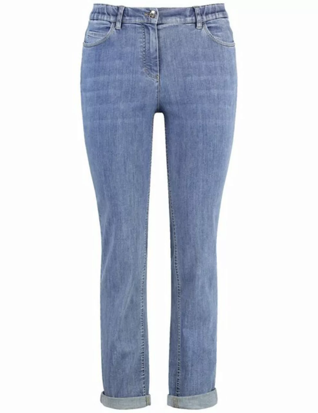 Samoon Stretch-Jeans Elastische 5-Pocket Jeans Betty mit Saumaufschlag günstig online kaufen