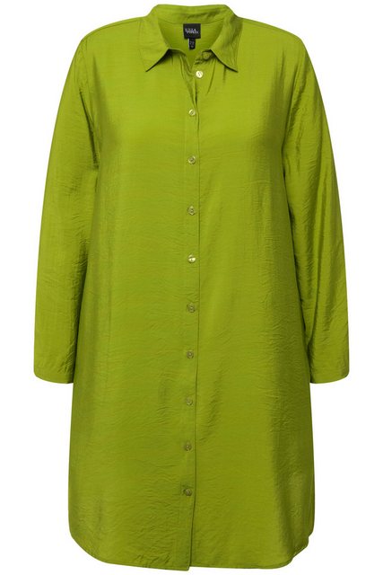 Ulla Popken Longbluse Longbluse A-Linie Hemdkragen Langarm günstig online kaufen