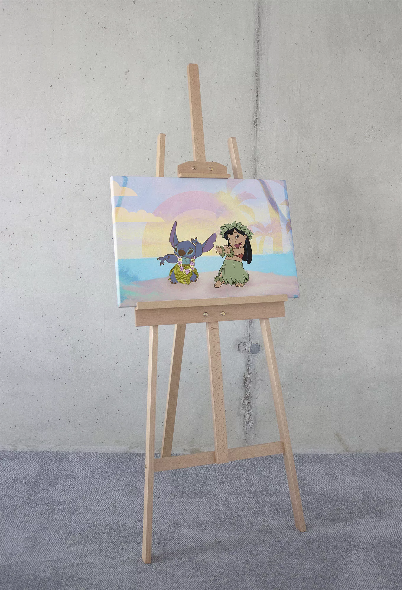 Komar Leinwandbild "Keilrahmenbild - Lilo and Stitch Dancing- Größe 40 x 60 günstig online kaufen