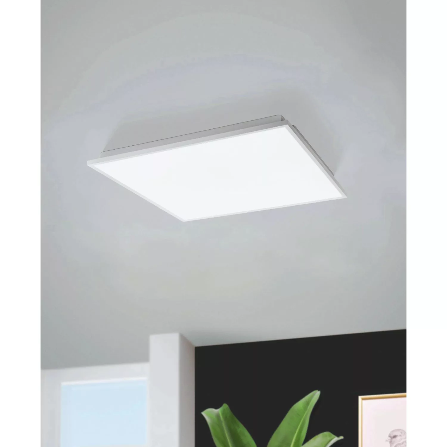 Eglo LED-Deckenleuchte Herrora-Z 22 W Weiß Eckig günstig online kaufen