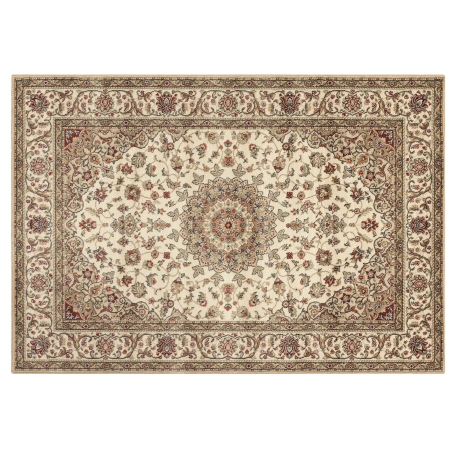 Peyer Syntex Klassischer Kurzflor Teppich Amina Medaillon 27008 Farbe Beige günstig online kaufen