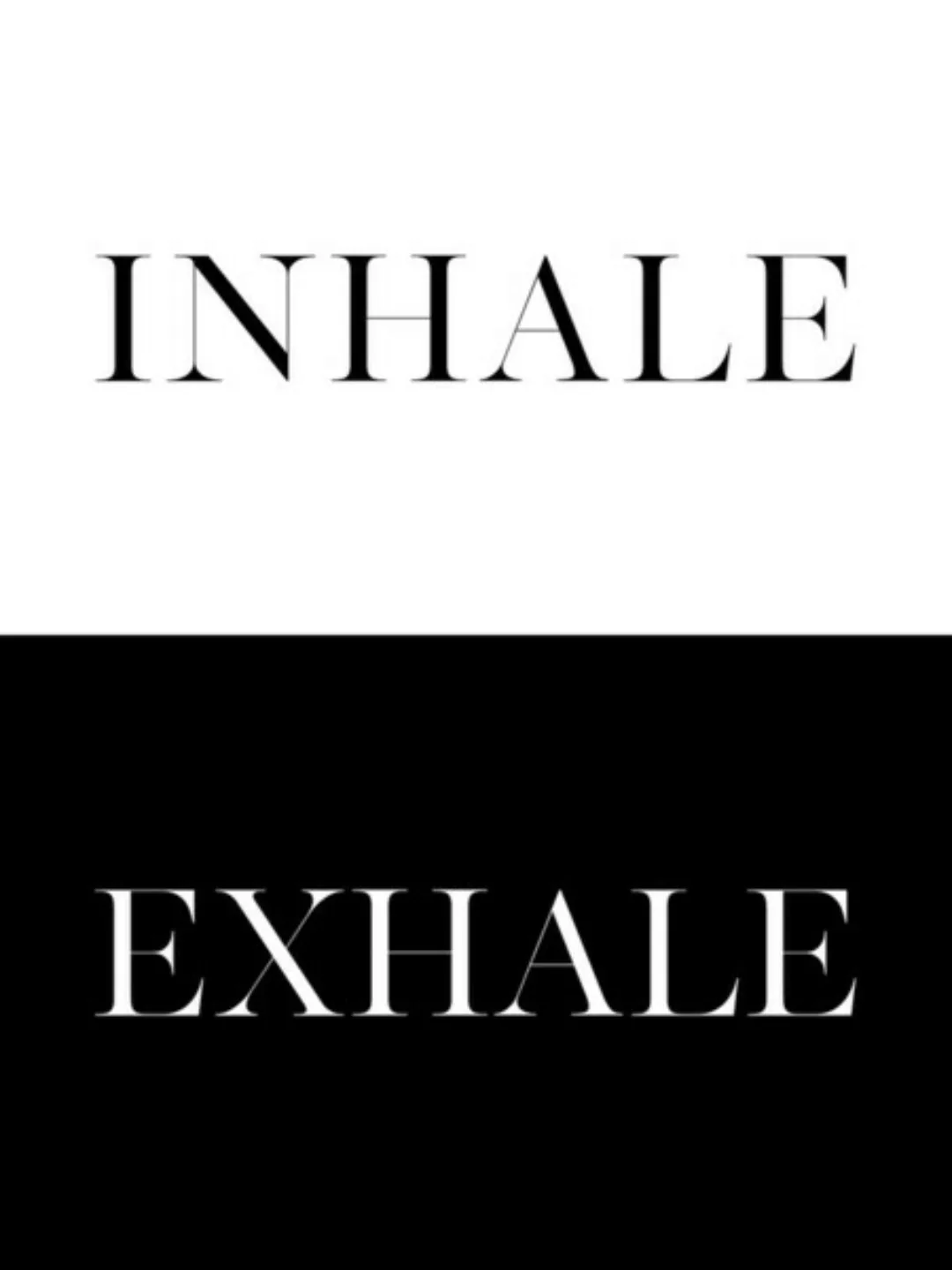 Poster / Leinwandbild - Inhale Exhale No7 günstig online kaufen