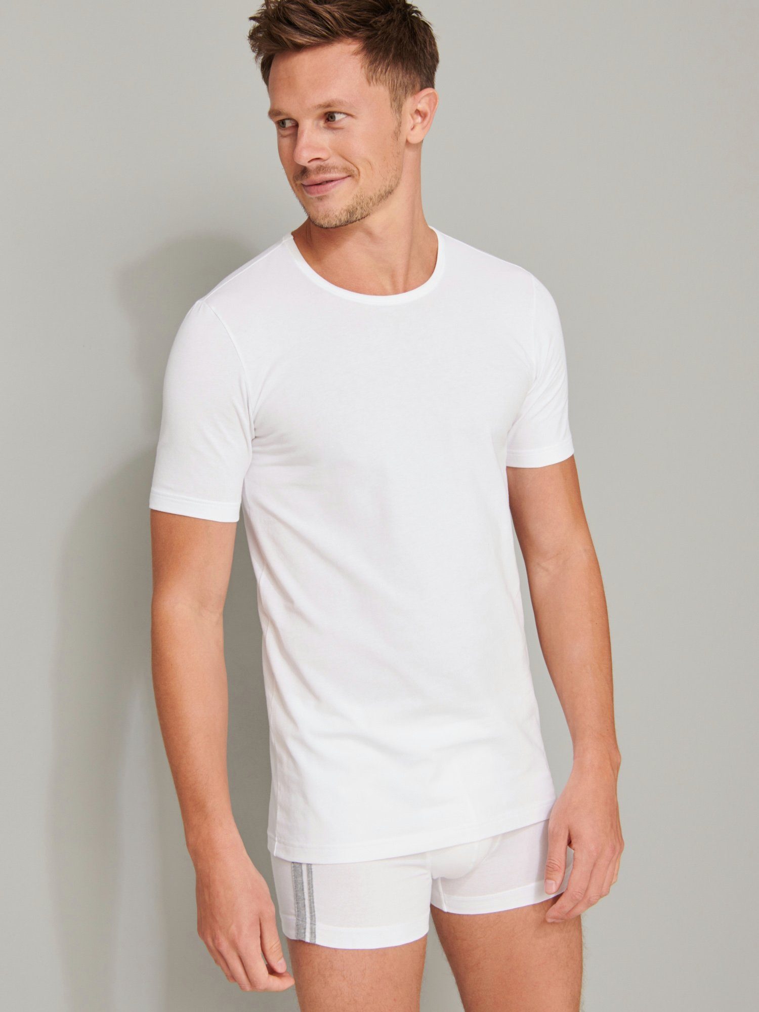 Schiesser T-Shirt 95/5 Organic Cotton (4-tlg) günstig online kaufen