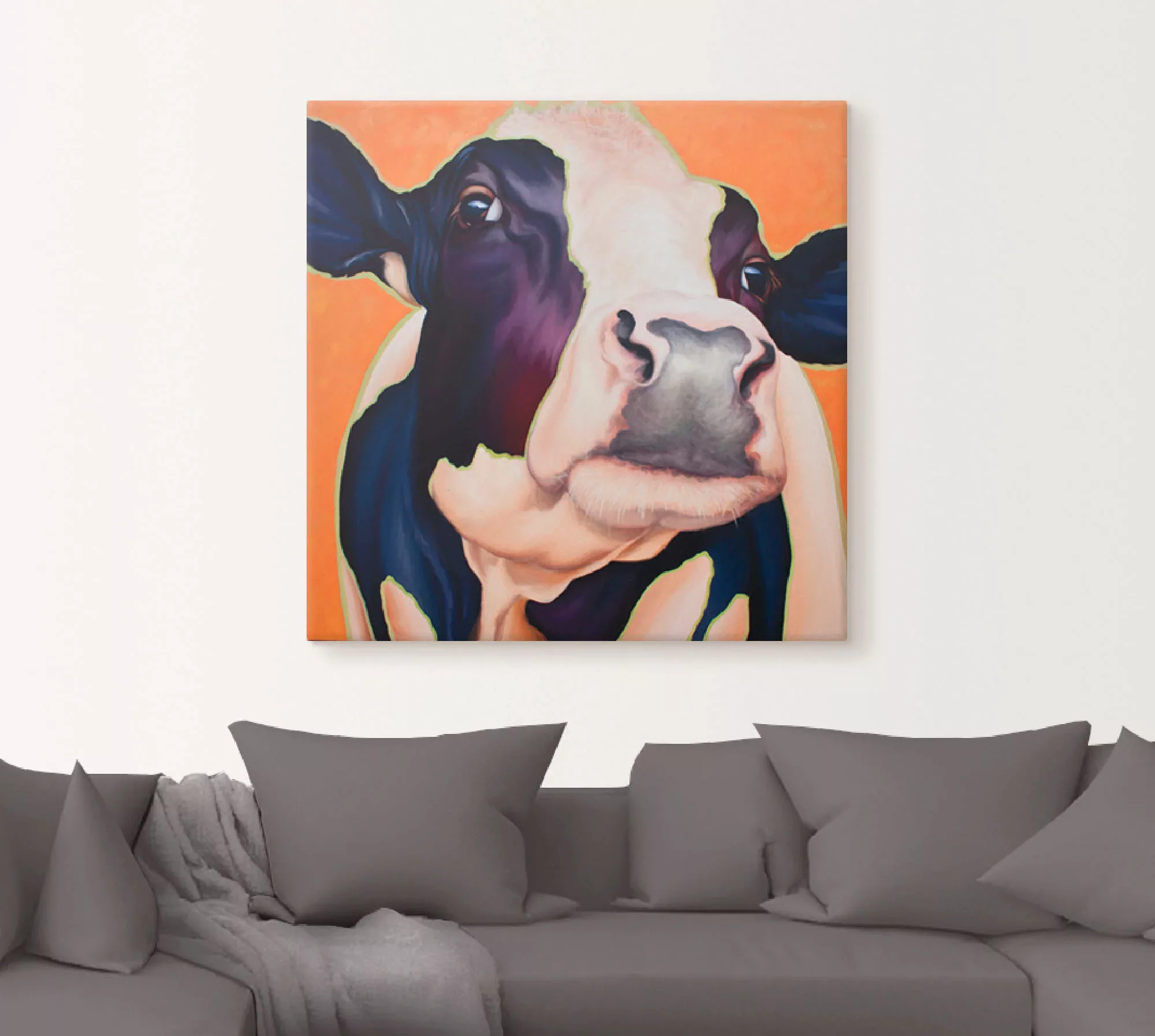 Artland Leinwandbild "Kuh Rosa", Haustiere, (1 St.) günstig online kaufen