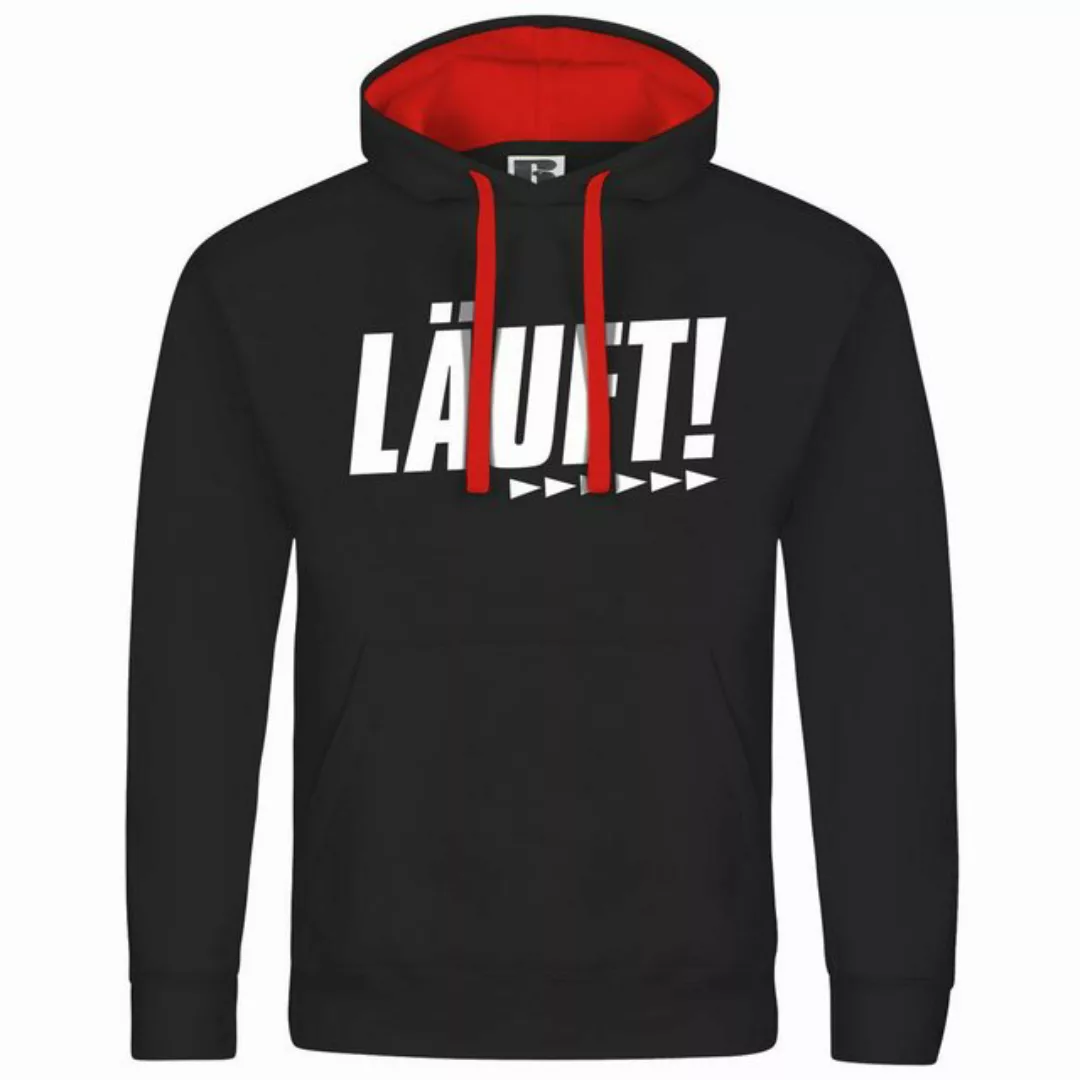 deinshirt Kapuzenpullover Herren Kapuzenpullover Läuft Mit Print Motiv, Gra günstig online kaufen