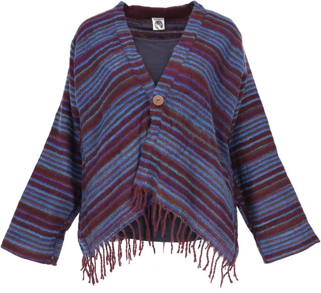 Guru-Shop Langjacke Bolero Jacke, legeres Boho Jäckchen gestreift -.. alter günstig online kaufen