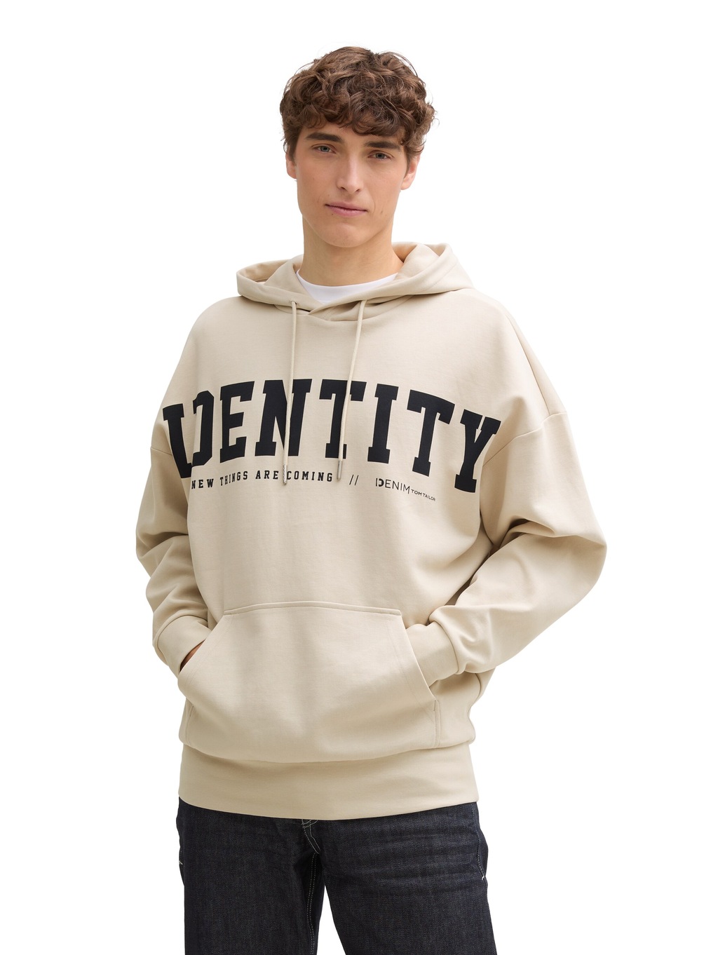 TOM TAILOR Denim Kapuzensweatshirt, mit Statement-Print günstig online kaufen