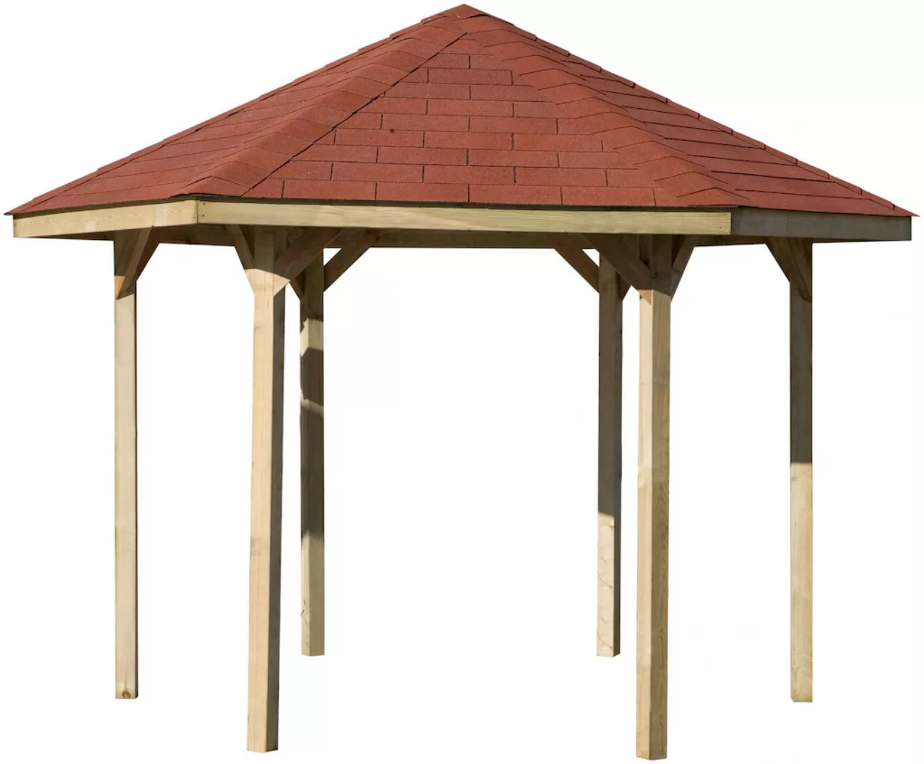 weka Pavillon "656 Gr.1, inkl. roten Dachschindeln", 19 mm Massivholzdach günstig online kaufen