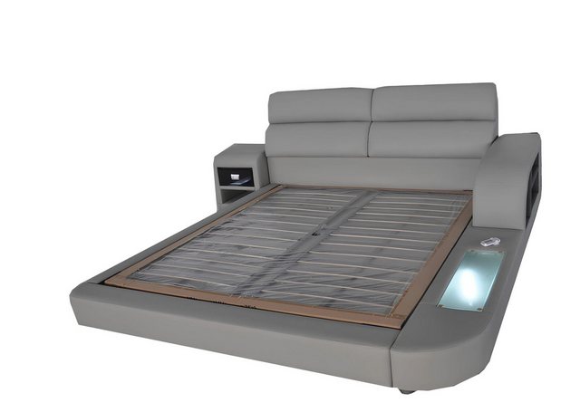 Xlmoebel Bett Hochwertiges Leder-Design-Doppelbett mit modernem Polster, in günstig online kaufen