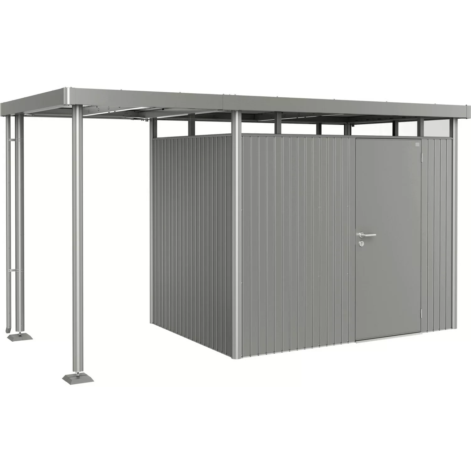 Biohort Seitendach für Gartenhaus/Gerätehaus HighLine 2 Quarzgrau-Metallic günstig online kaufen