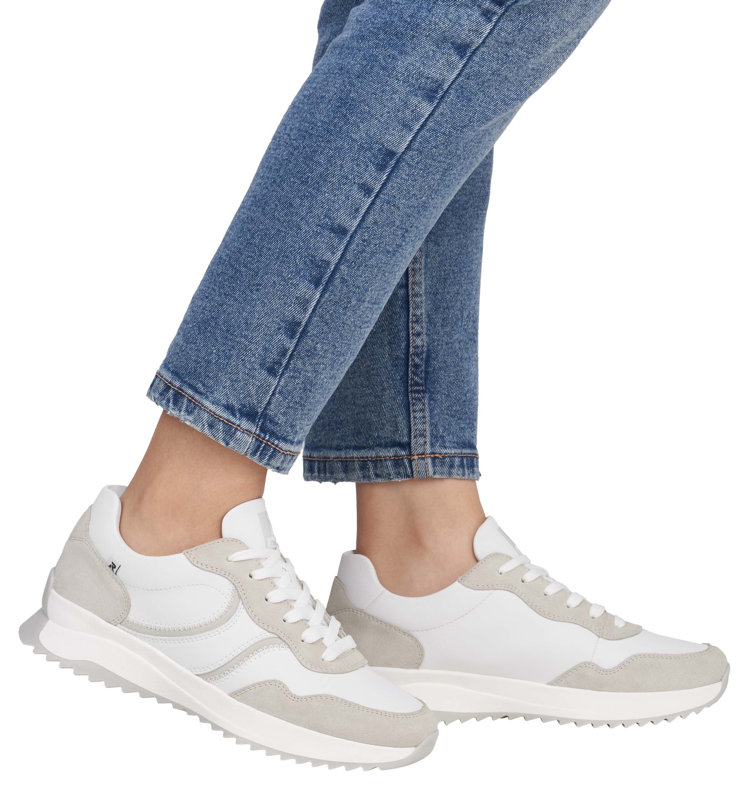 RIEKER Sport Keilsneaker, Schnürschuh, Halbschuh, Freizeitschuh mit Kontras günstig online kaufen