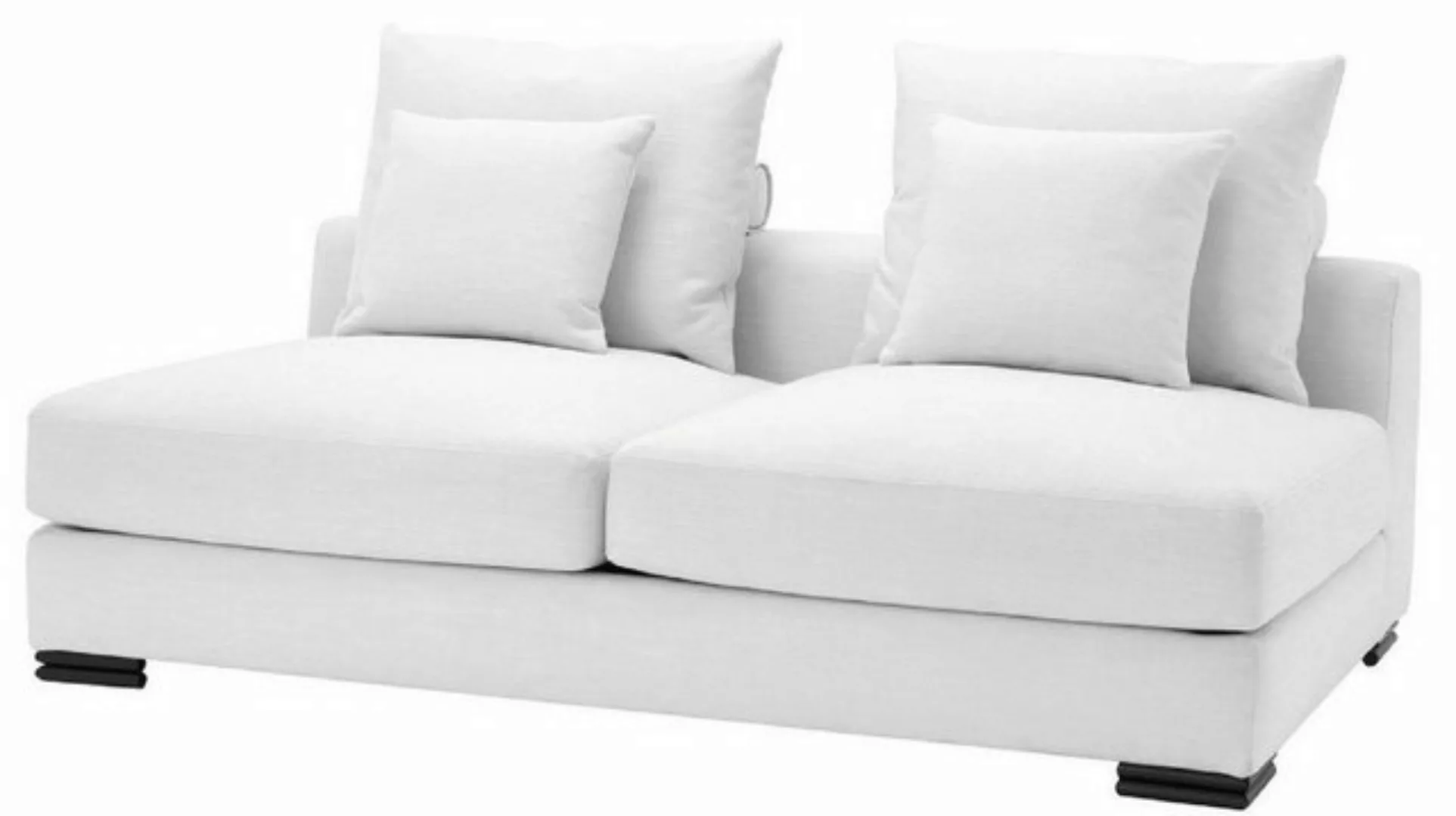 Casa Padrino Sofa Luxus Sofa Weiß / Schwarz 182 x 108 x H. 90 cm - Erweiter günstig online kaufen