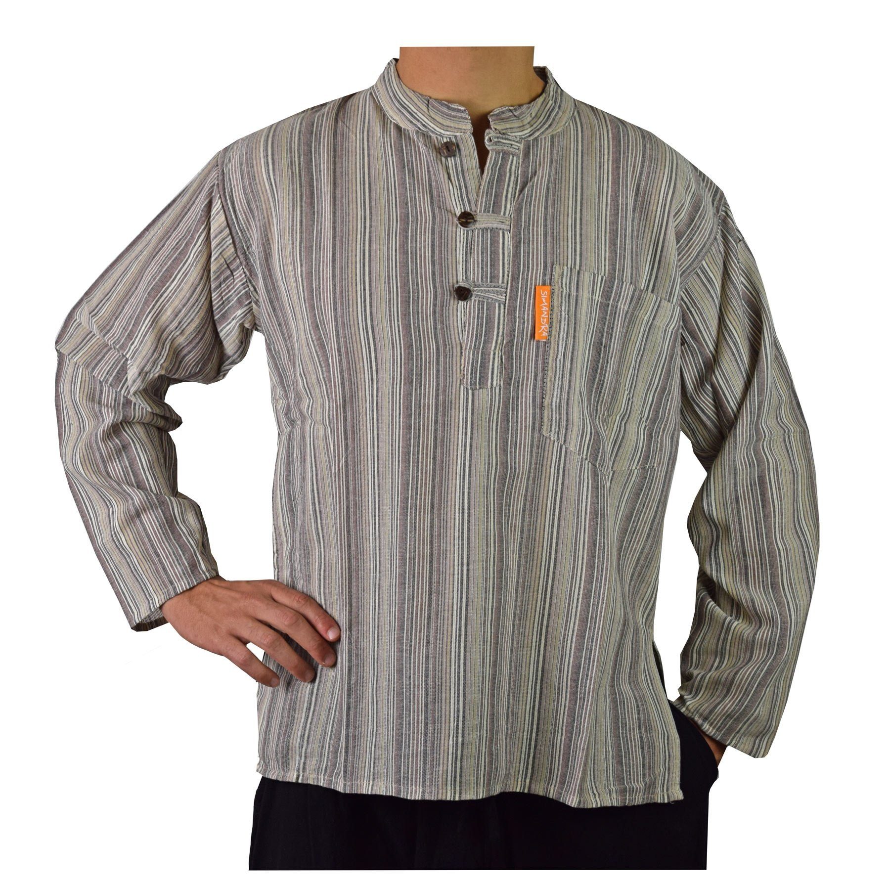 SIMANDRA Streifenhemd Herren Kurta Klassisch Gestreift günstig online kaufen