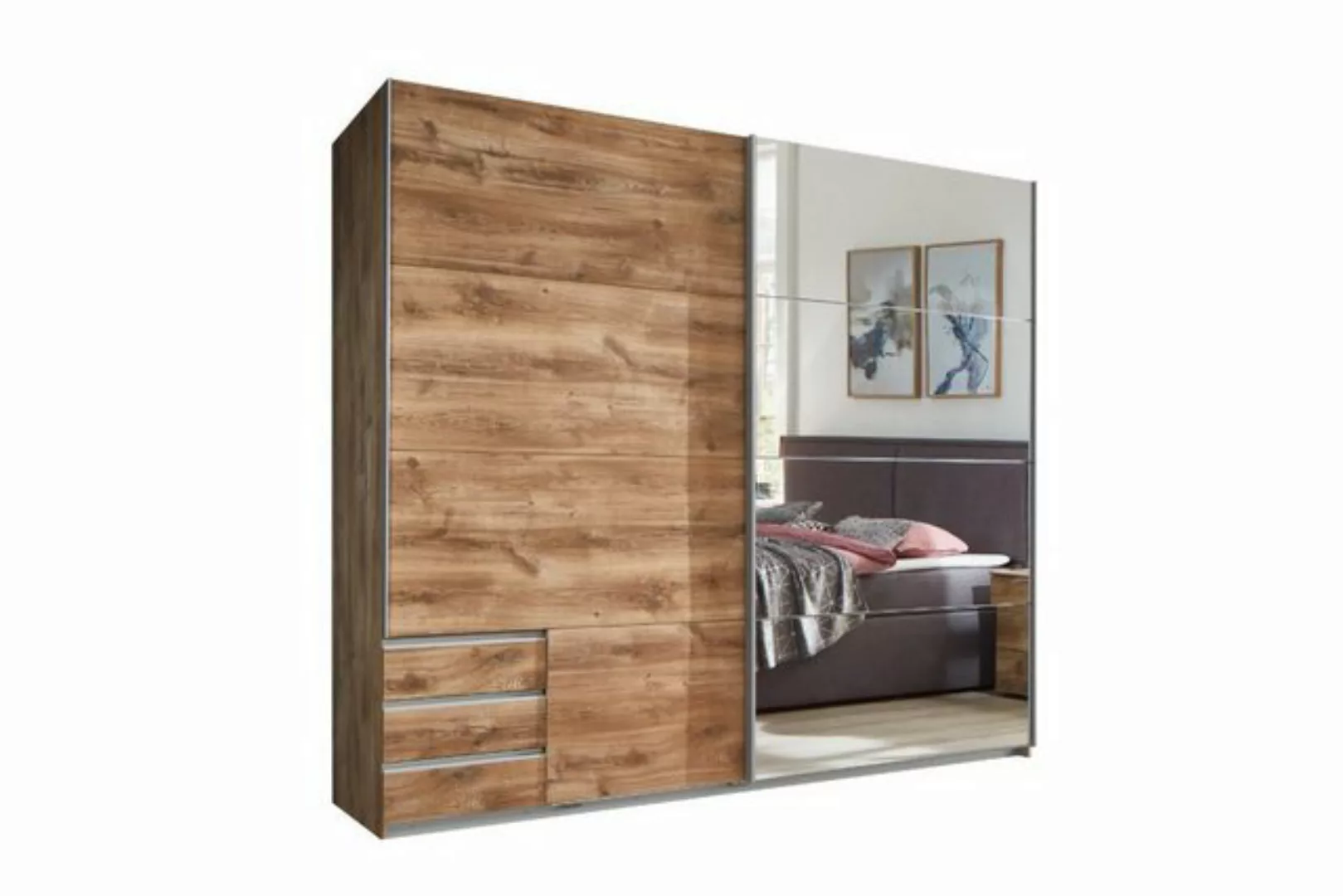 Stylefy Schwebetürenschrank Odri II (Kleiderschrank, Mehrzweckschrank) stel günstig online kaufen