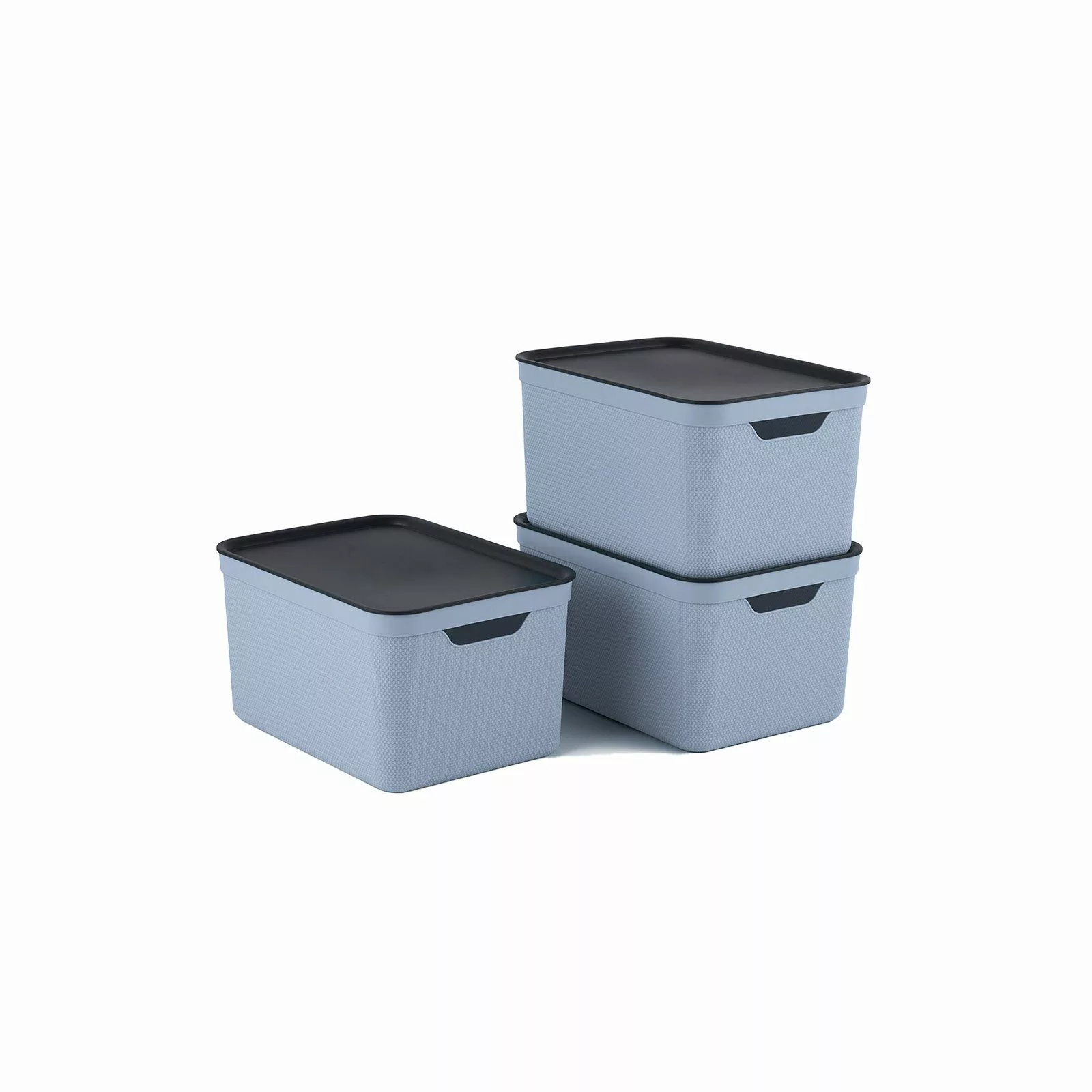 ROTHO Aufbewahrungsbox 3er- Set Aufbewahrungskorb 16l günstig online kaufen