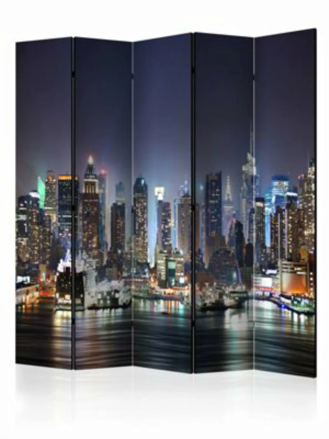 artgeist Paravent Night Port II [Room Dividers] mehrfarbig Gr. 225 x 172 günstig online kaufen
