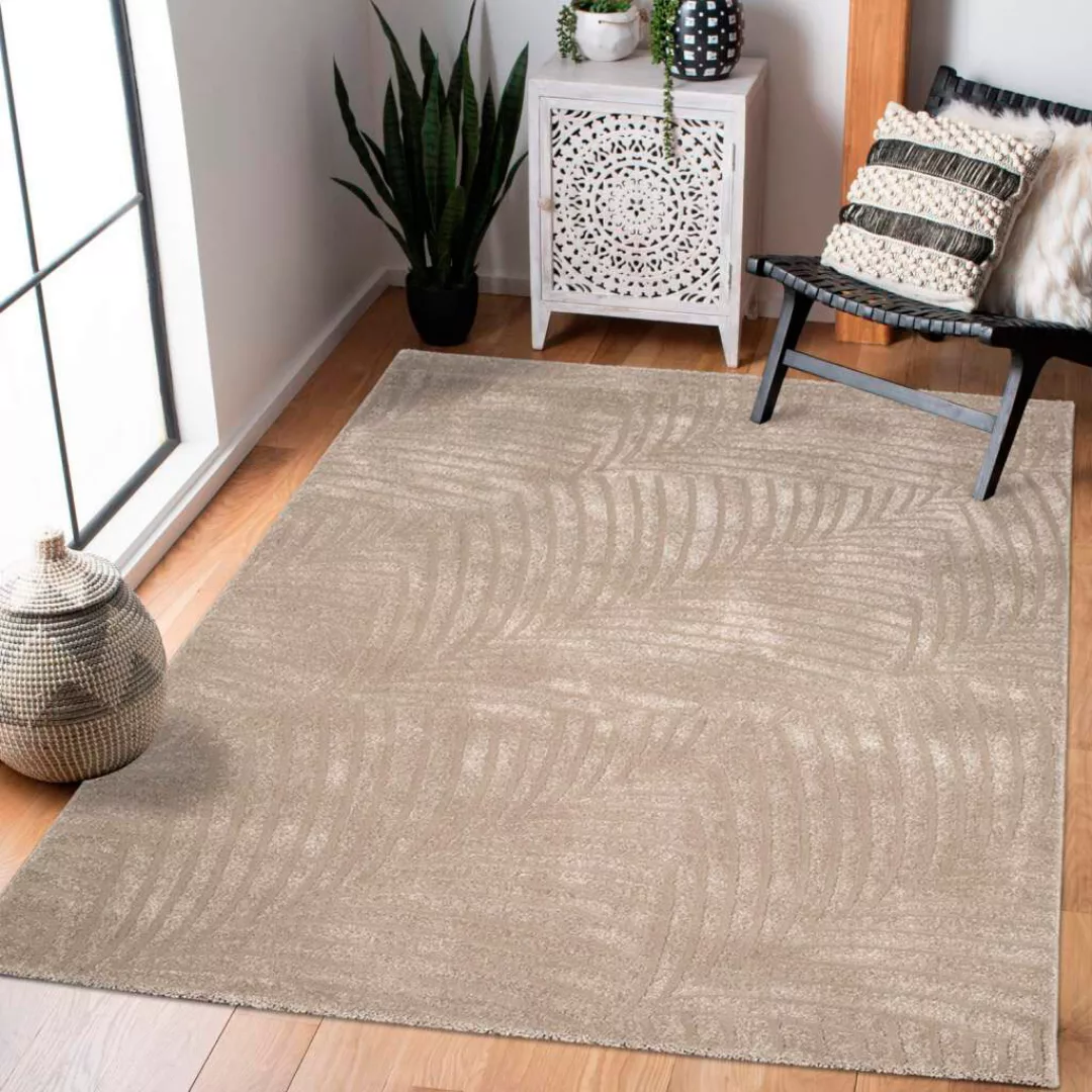 Carpet City Teppich »Friseé-Teppich FANCY 648«, rechteckig, Kurzflor,3D-Opt günstig online kaufen