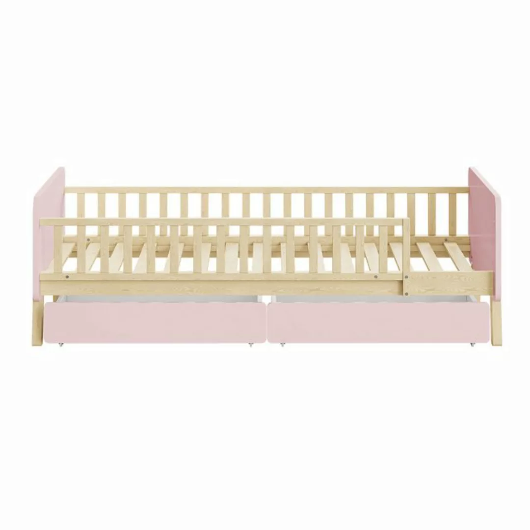 IDEASY Kinderbett Kinderbett 90x190, mit 2 Schubladen, Einzelbett aus Massi günstig online kaufen