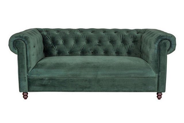 daslagerhaus living 2-Sitzer Sofa 2 Sitzer Chester Samt grün b 186 cm günstig online kaufen