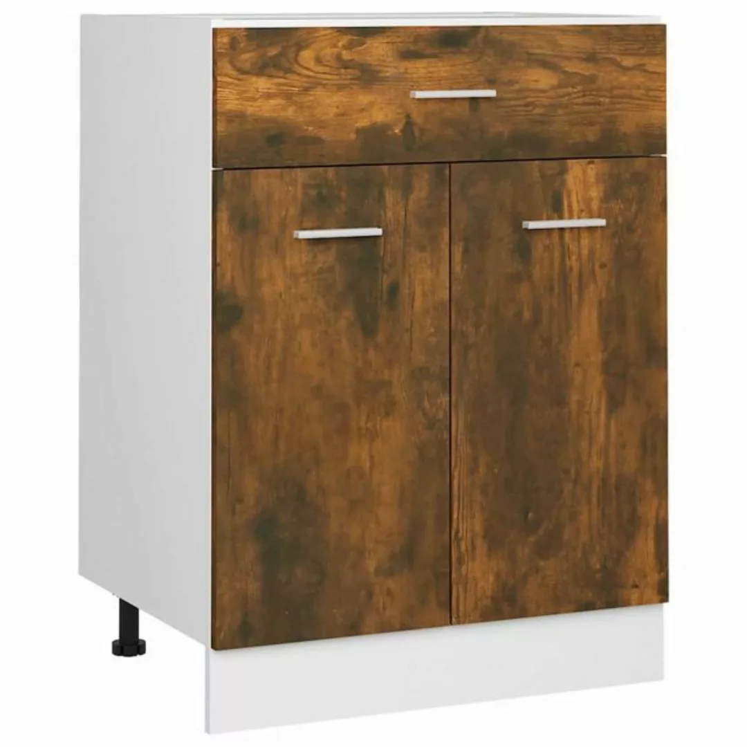 vidaXL Unterschrank Unterschrank mit Schublade Räuchereiche 60x46x81,5 cm K günstig online kaufen