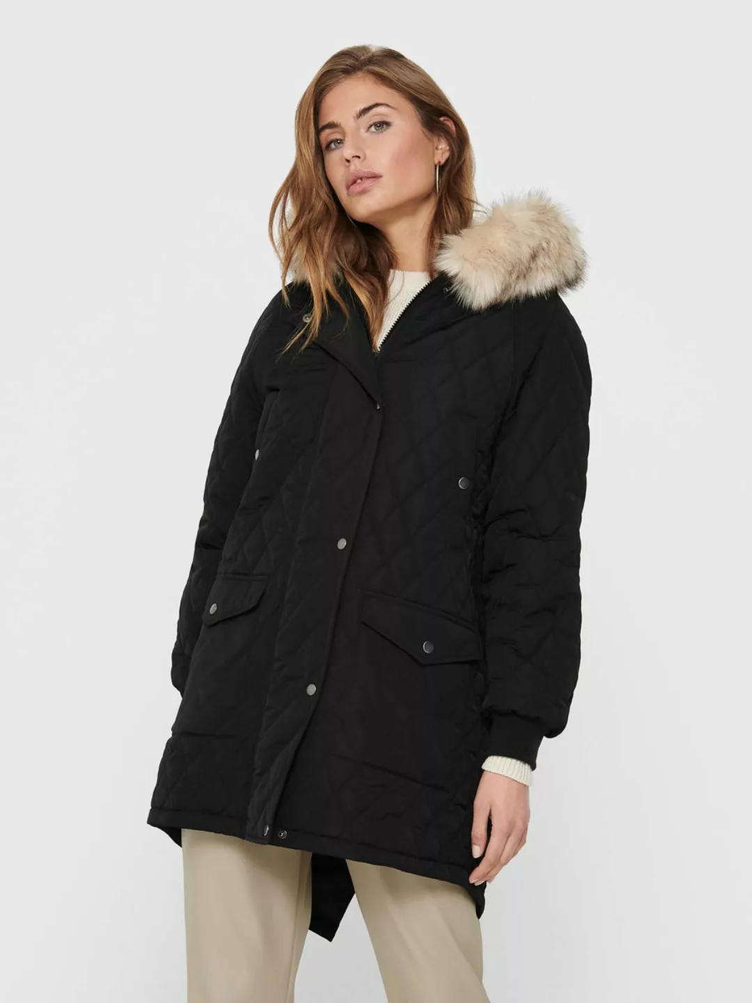 ONLY Stepp Parka Damen Schwarz günstig online kaufen