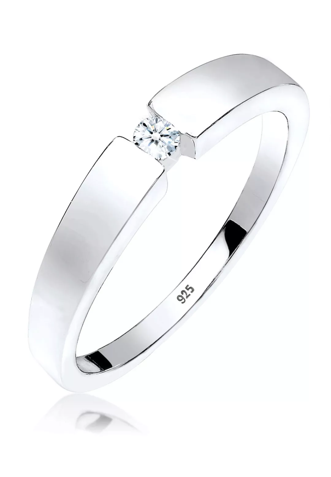 Elli DIAMONDS Verlobungsring "Klassisch Bandring Diamant 0.06 ct. 925 Silbe günstig online kaufen
