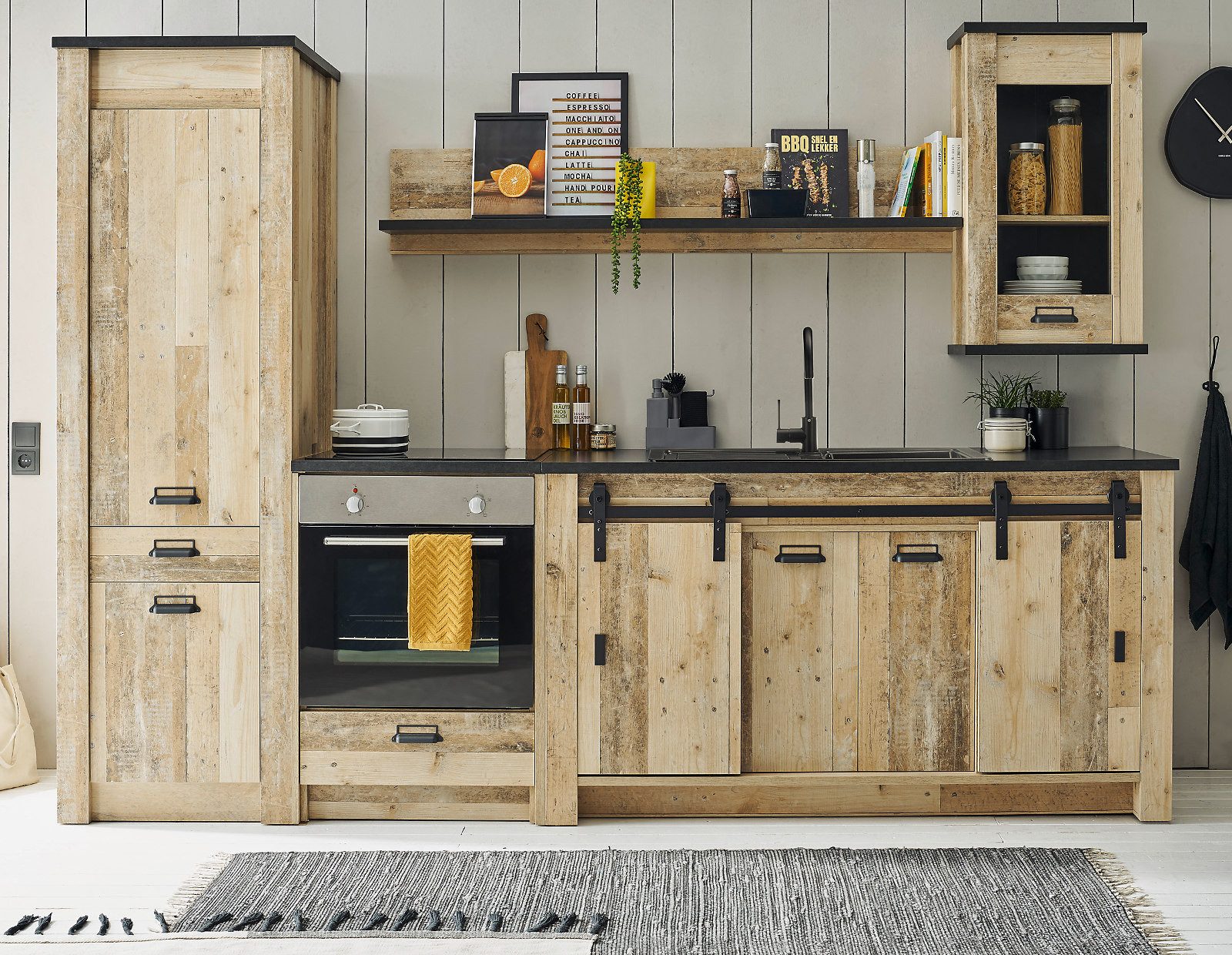 Furn.Design Küchenzeile Stove, in Used Wood, günstig online kaufen