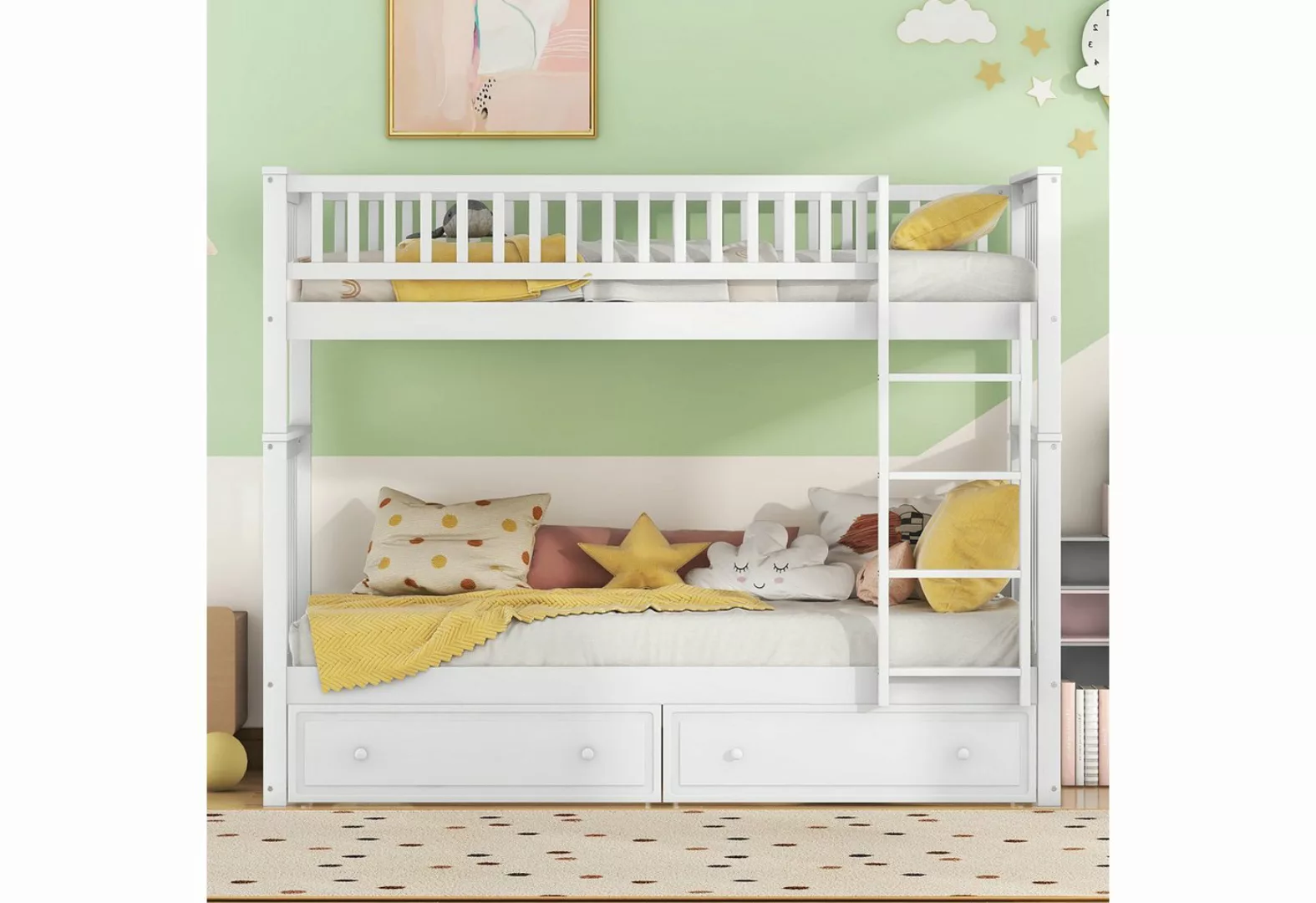 MODFU Etagenbett Holzbett KinderbettFunktionsbett Bett (mit Schubladen, 90x günstig online kaufen