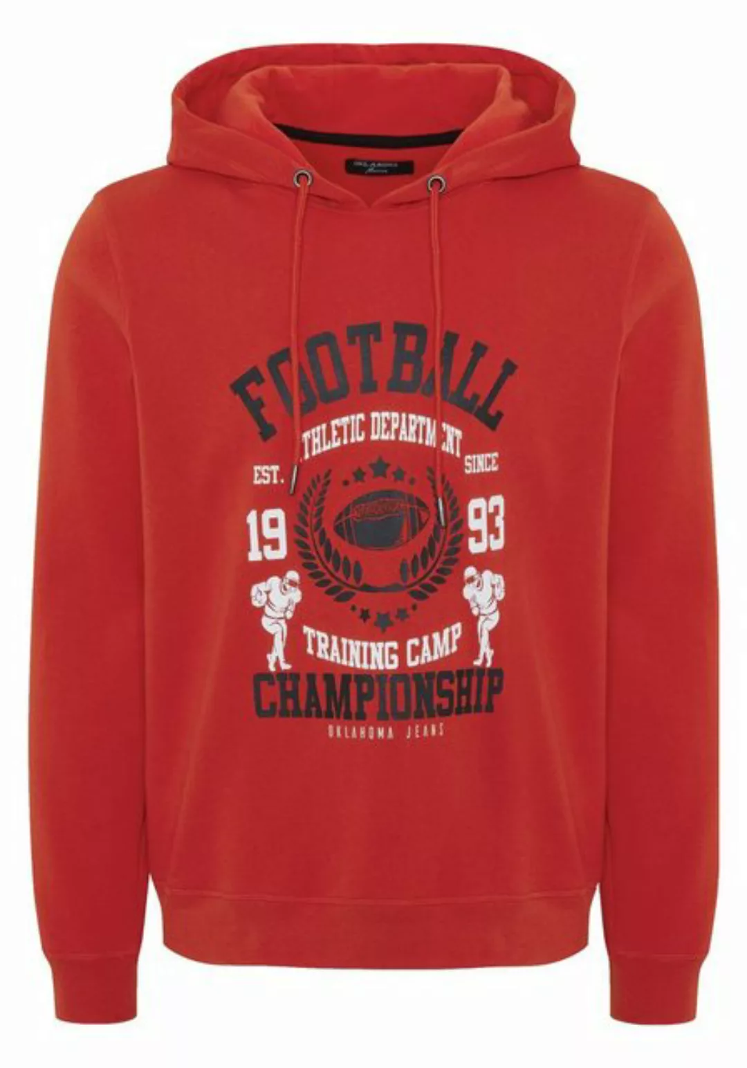 Oklahoma Jeans Kapuzensweatshirt mit Football Frontprint günstig online kaufen