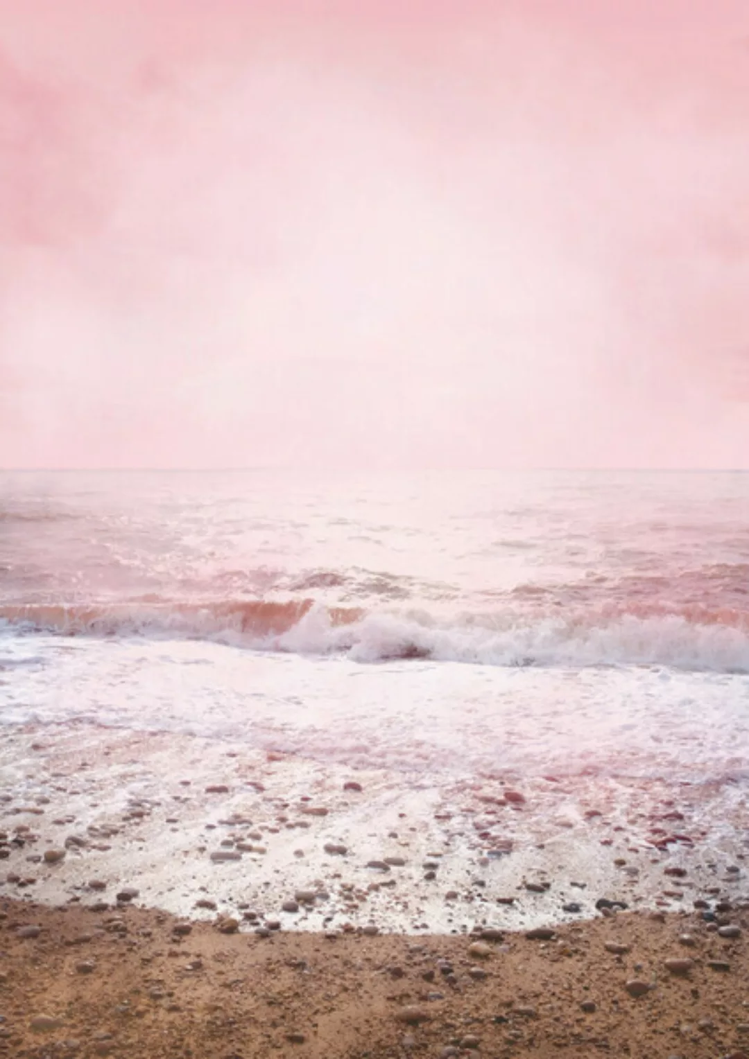 Poster / Leinwandbild - Pink Beach günstig online kaufen