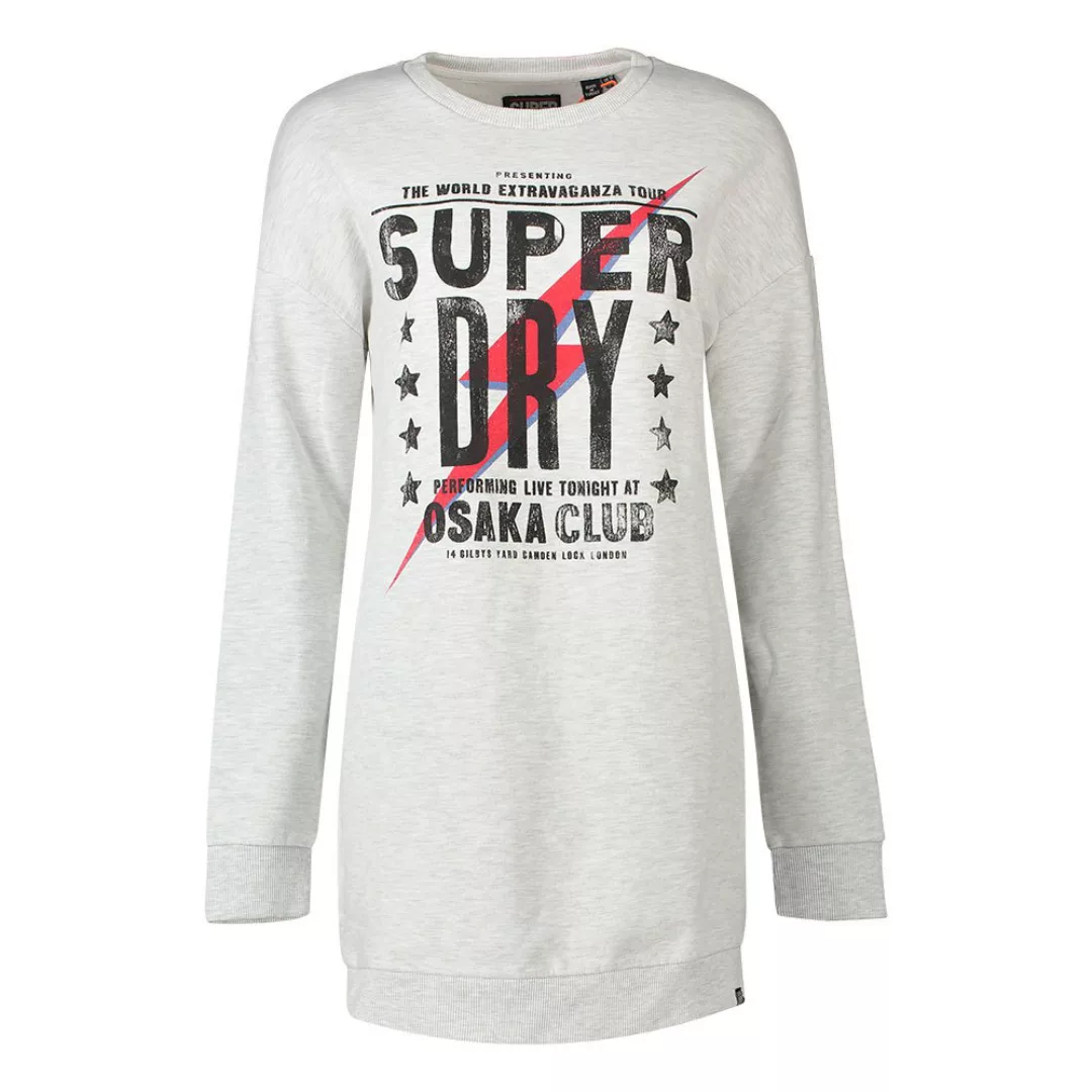 Superdry Osaka Club Kurzes Kleid Aus Schweiß XS Ice Marl günstig online kaufen