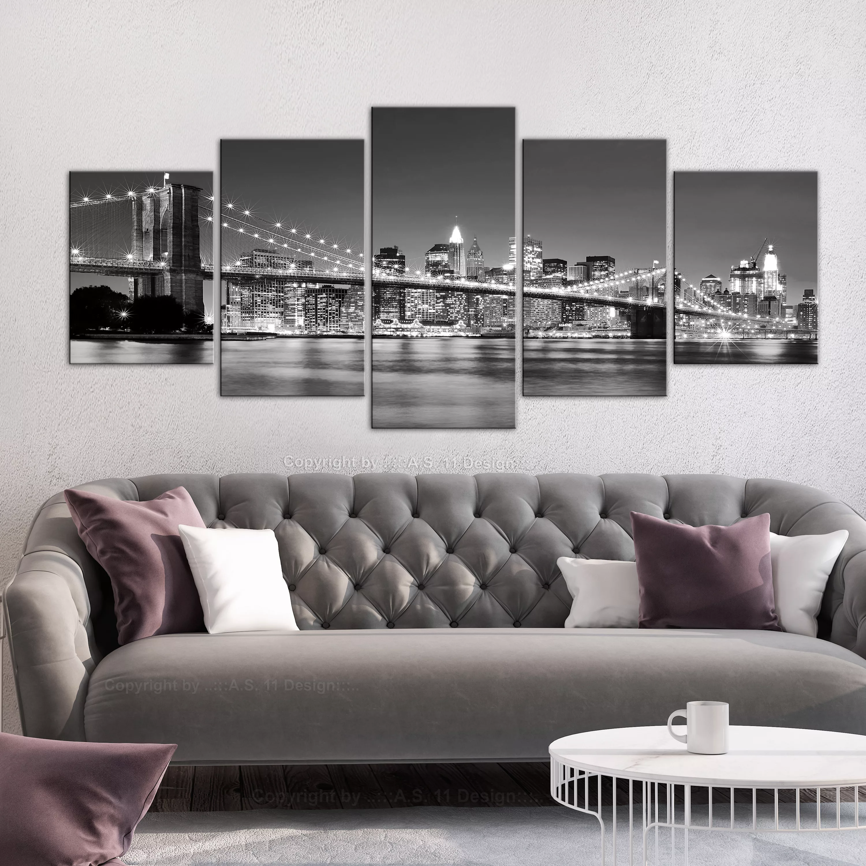 Wandbild - Dream About New York (5 Parts) Wide günstig online kaufen