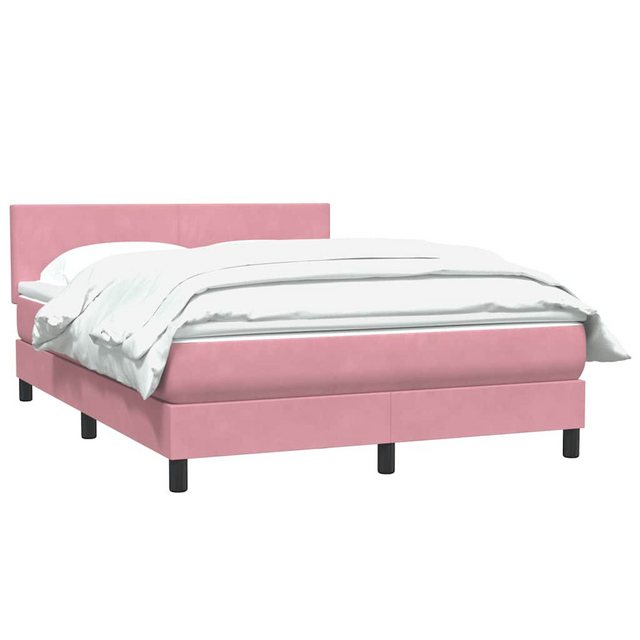 vidaXL Bett Boxspringbett mit Matratze Rosa 140x220 cm Samt günstig online kaufen