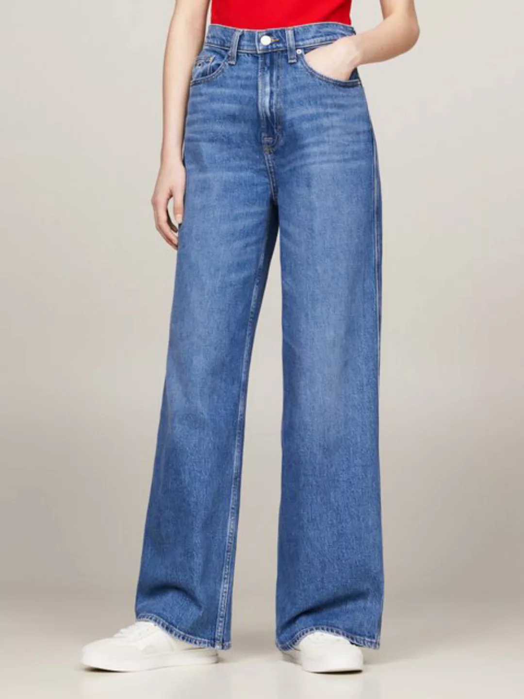 Tommy Jeans Weite Jeans Tommy Jeans CLAIRE - High Waist - Wide Leg mit Logo günstig online kaufen