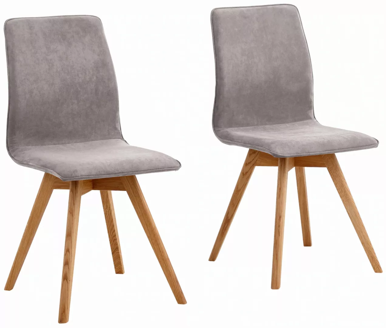 andas Esszimmerstuhl "Rania", (Set), 6 St., Luxus-Microfaser, Eiche, 2er/4e günstig online kaufen