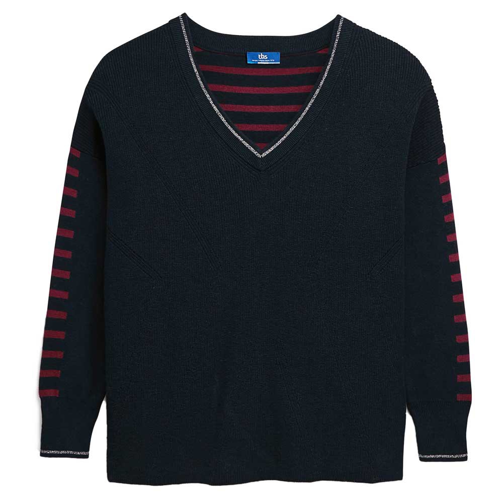 Tbs Bettyver V-ausschnitt Sweater L Navy günstig online kaufen