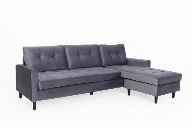 freiraum Ecksofa ATLANTA, 218 x 144, H 78,5 cm, rechts/links stellabr, Samt günstig online kaufen